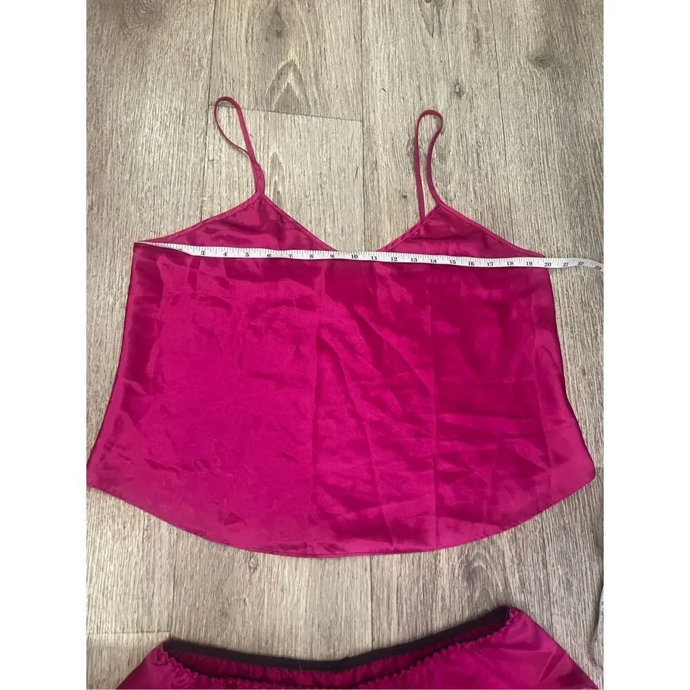 Katherine Bishop Hot Pink Large Vintage Tank and Shorts Pajama Set - Image 4
