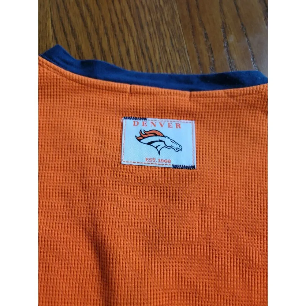 Denver Broncos WEAR by Erin Andrews Woman's Henley Long Sleeve T - Image 3