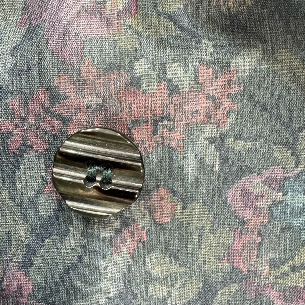 Vintage 1980s Union Made ACTWU Floral Trench Overcoat 12P Fits XXL - Image 14