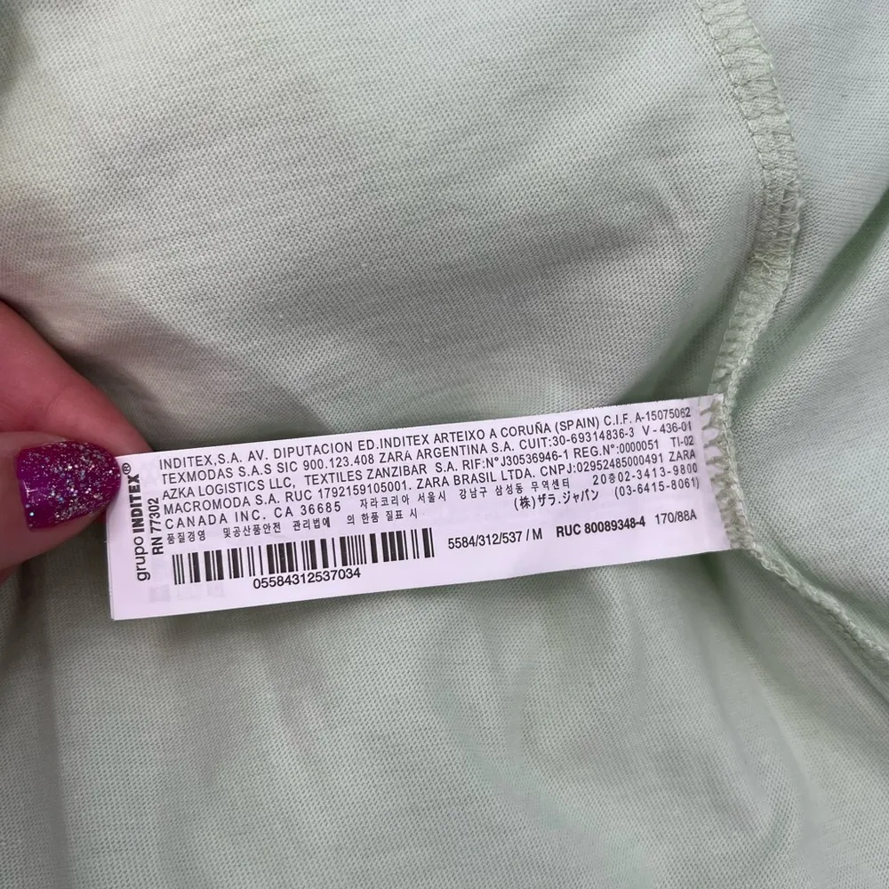 Zara Eyelet Ruffle Midi Dress M - Image 9