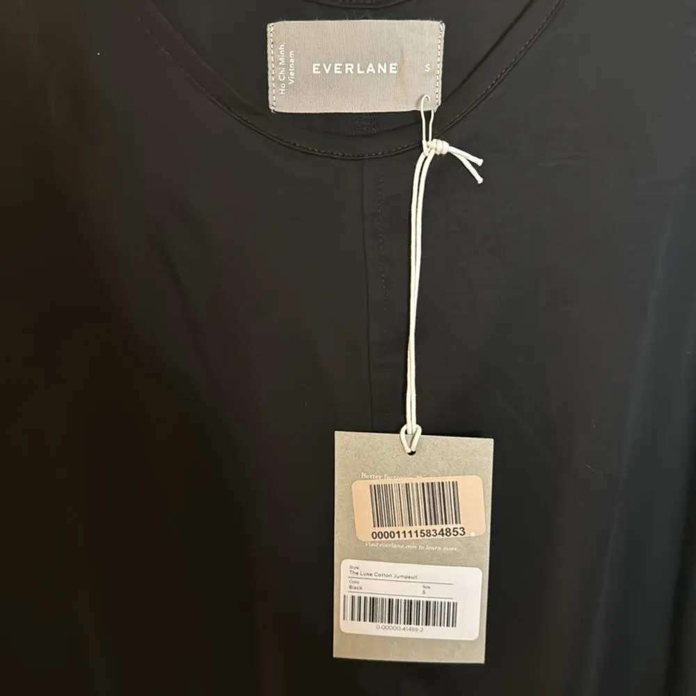 Everlane Luxe Cotton Jumpsuit - Black Size S - Image 6