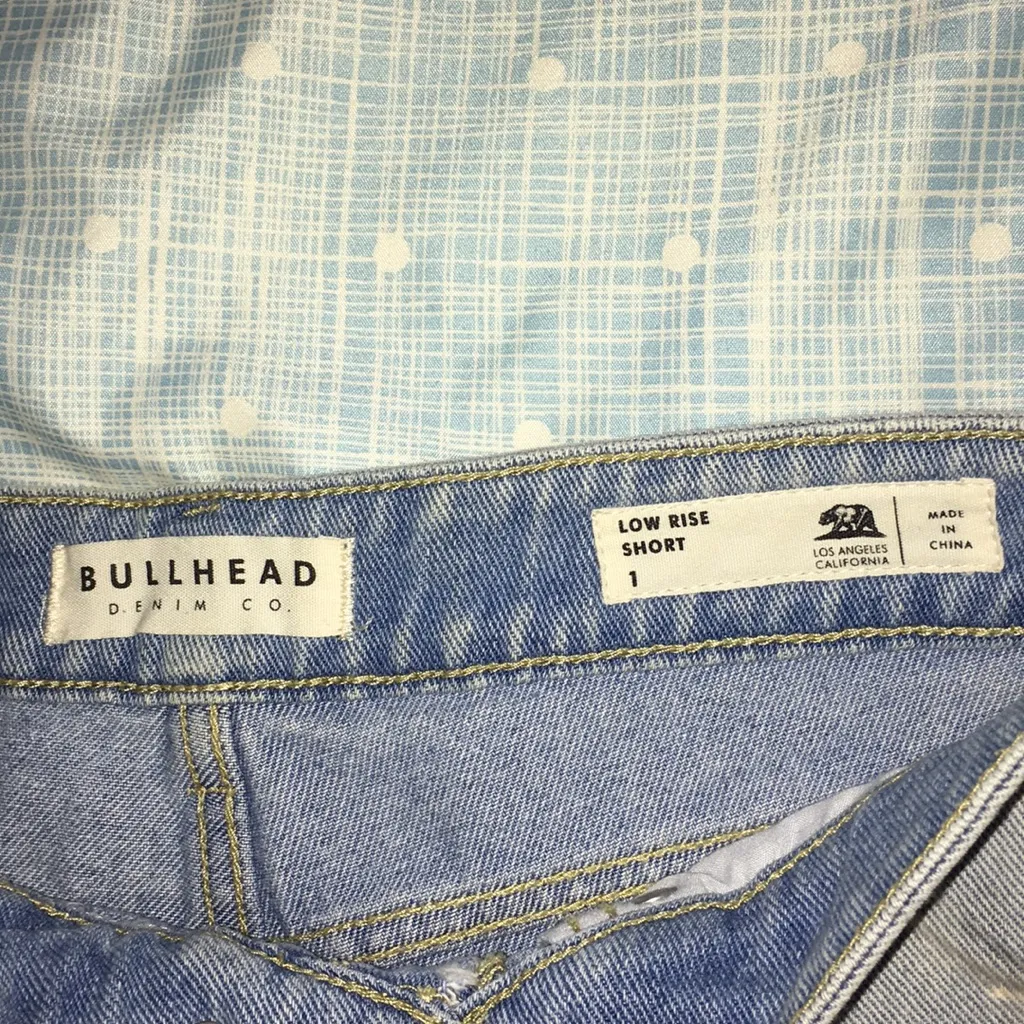 PacSun  Low Rise Embroidered Denim Shorts - Image 5