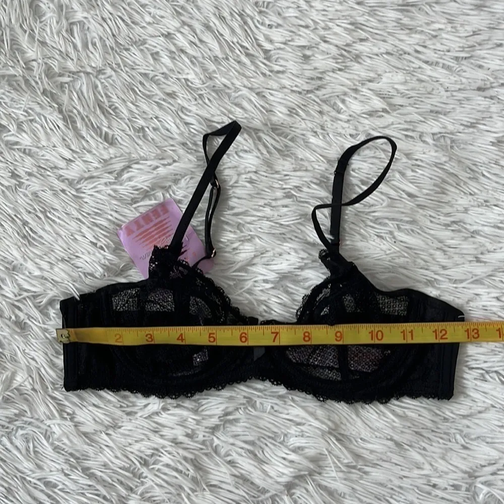 SAVAGE FENTY by Adam Selman Lacy but not Racey Unlined bra in Caviar size 34 B - Image 9
