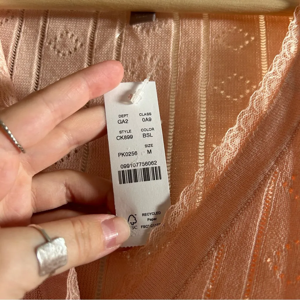 J. Crew Pointelle‎ Short-sleeve V-neck Cardigan Balletcore Ultra-fine Cotton NWT - Image 4