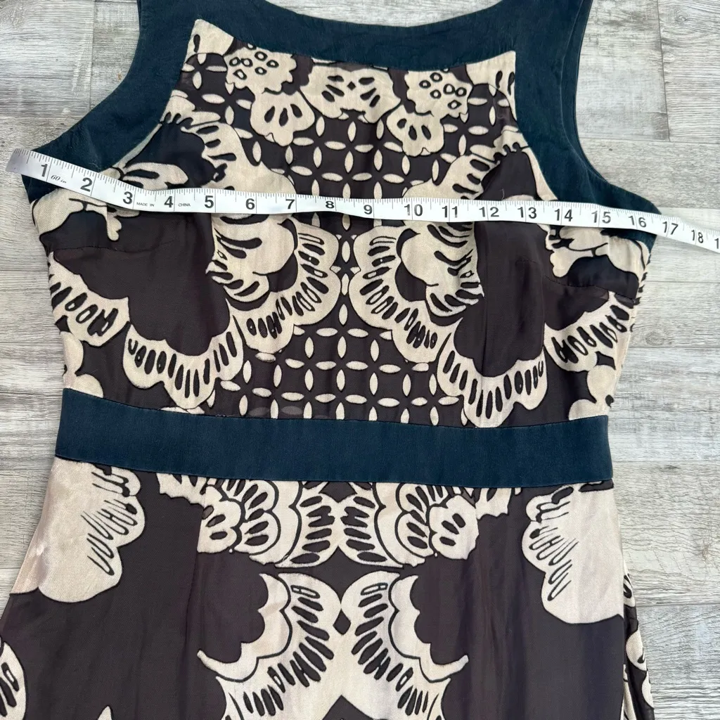 Badgley Mischka brown mermaid cut sleeveless formal dress size 6 G20 - Image 5