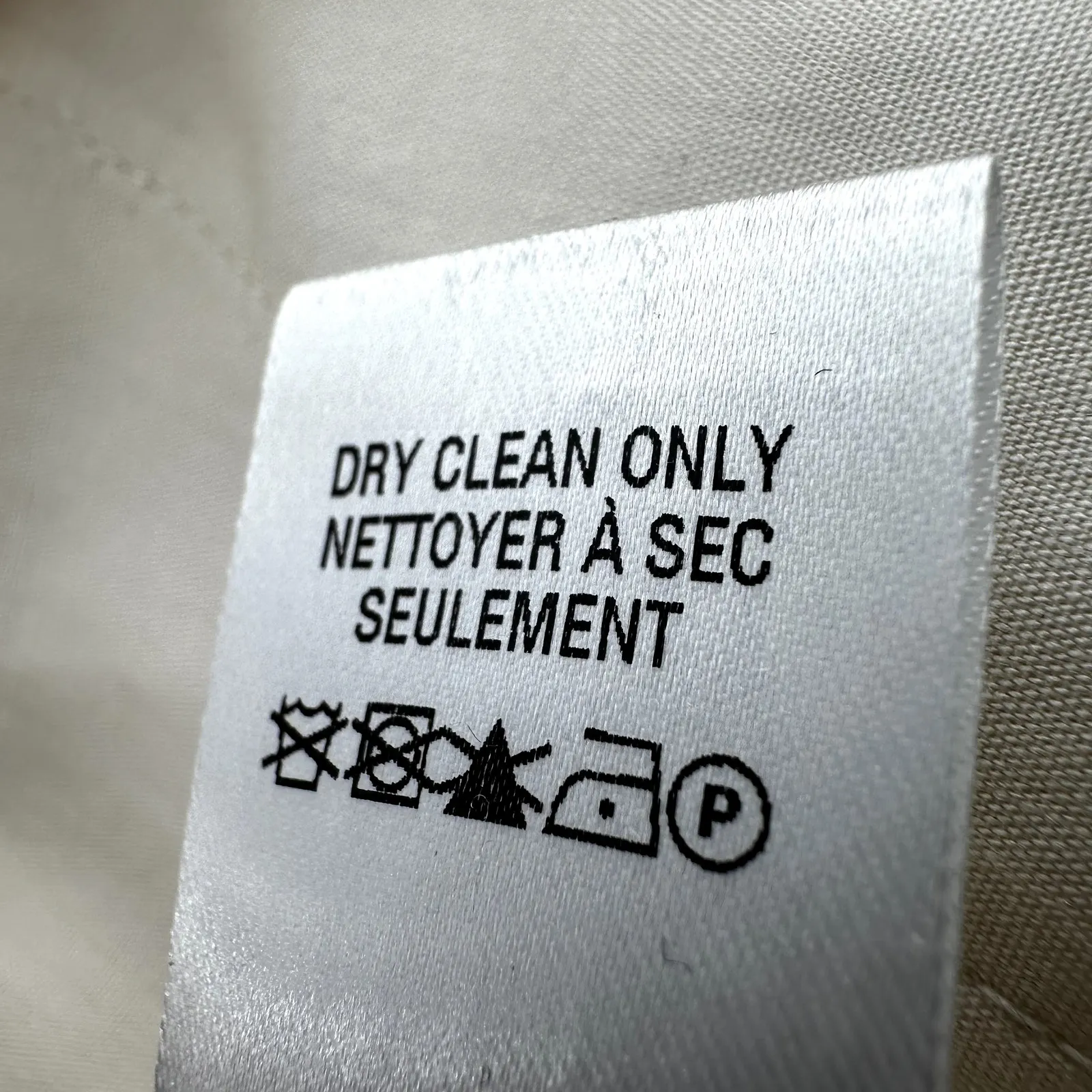 TWP Drew Wide Leg Linen Pants Coated Gabardine Hi Rise Pleated Pockets Cream 4 - Image 6