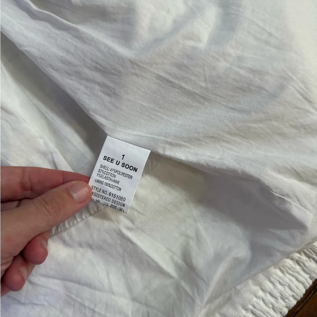 See U Soon Dacka Soft White Textured Blazer Style Jacket ~ Size 1 (S/M) 💛🍄 Size M - Image 8