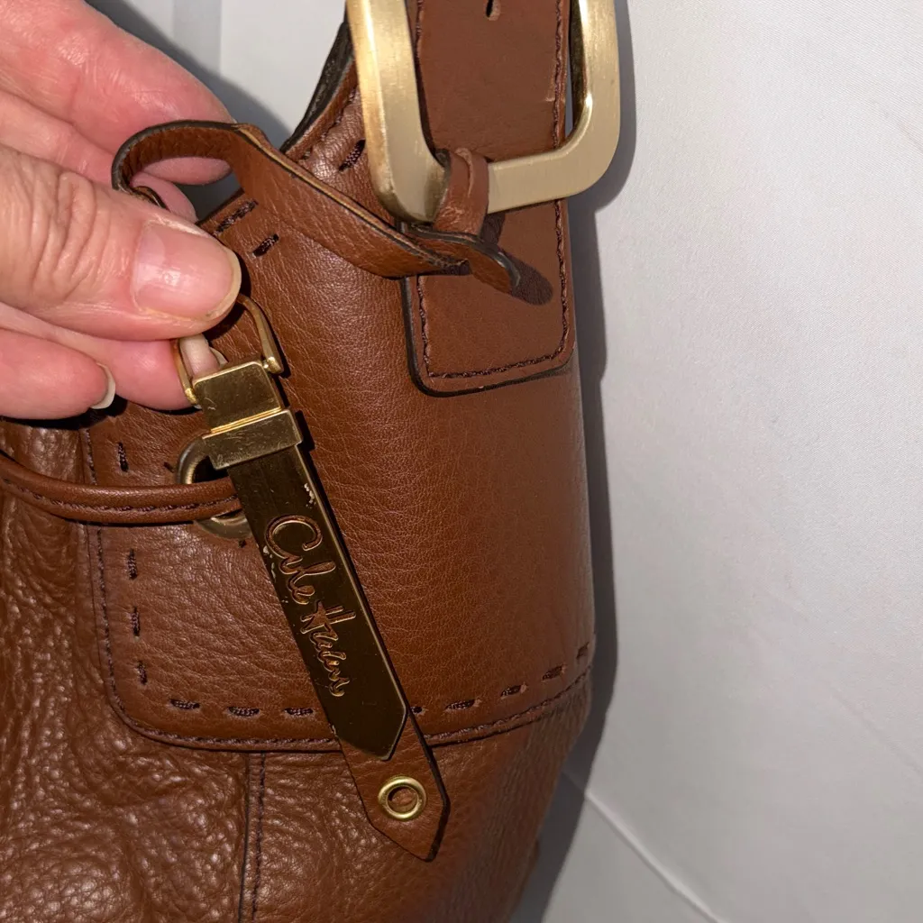 Cole Haan Rich Brown Leather Hobo Bag - Image 5