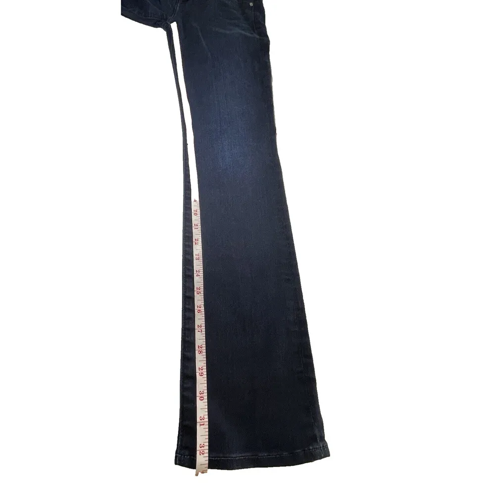 7 for All Mankind Jeans Womens 28 Blue Dark Wash Denim Kimmie Straight Leg - Image 10