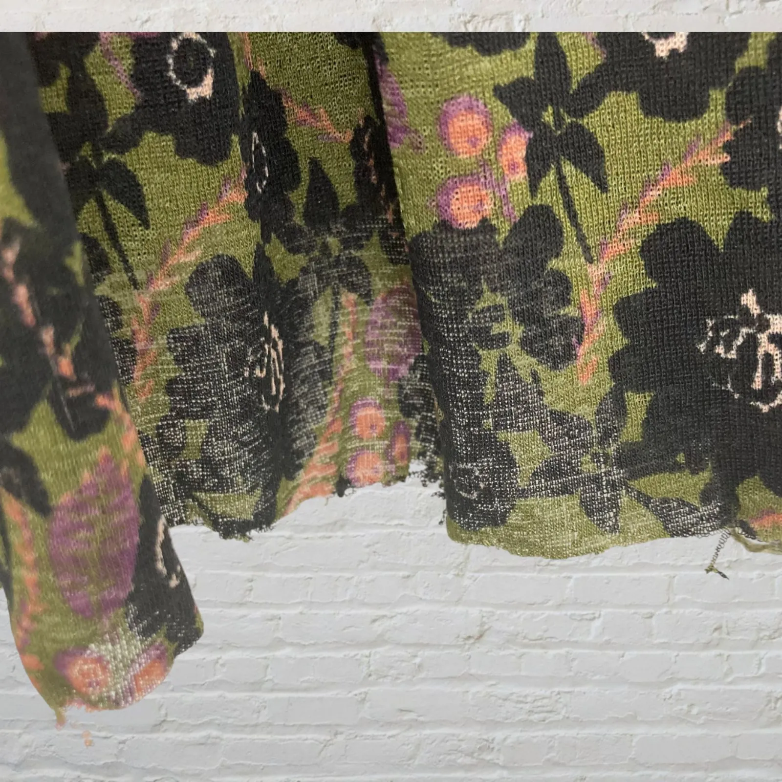 Free People Isabella Mixed Floral Tunic M Boho Oversized Patchwork Top - Image 10