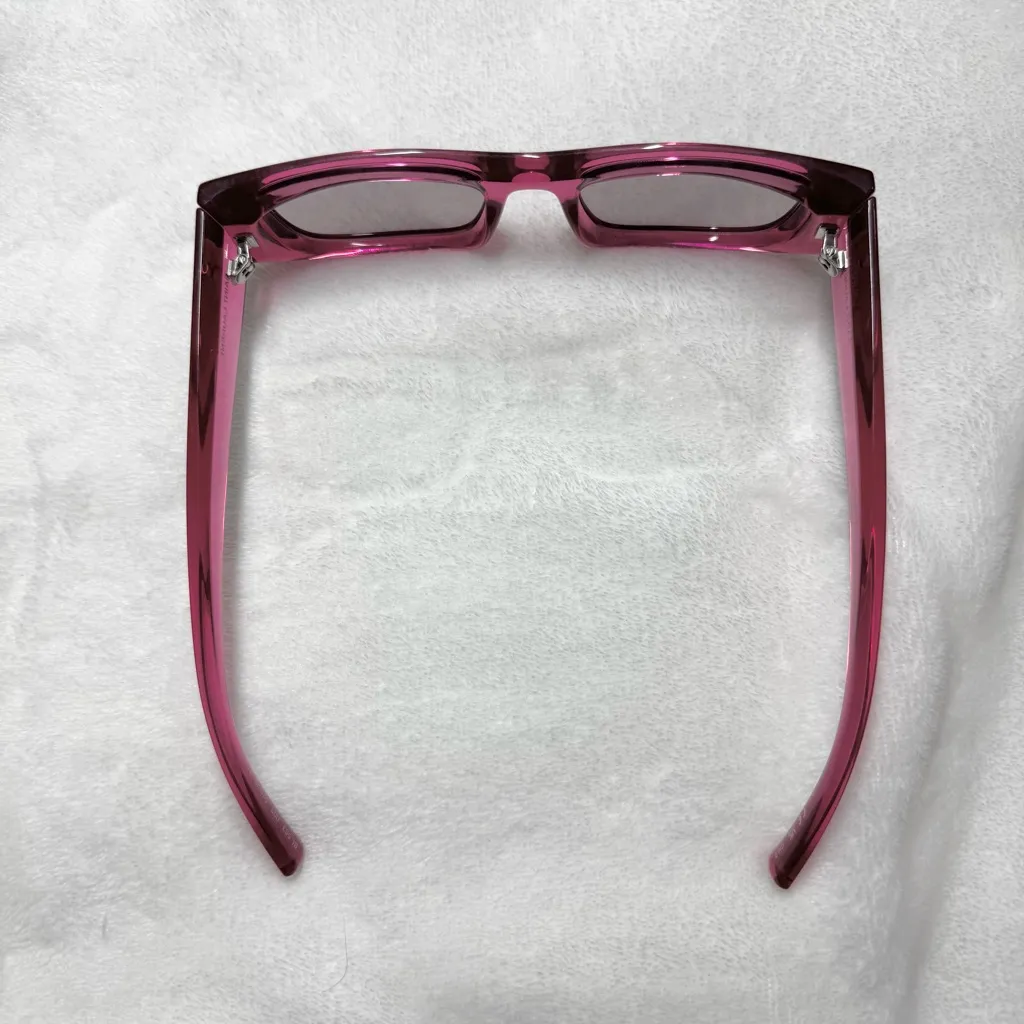 Saint Laurent  52mm Hot Pink Rectangular Sunglasses - Image 9