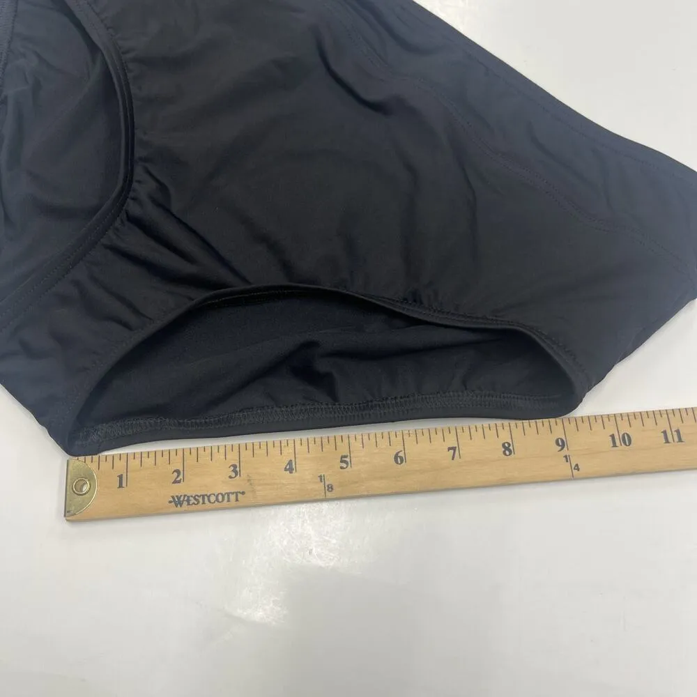 Lands' End Swim Bottom Women's Size 14P Black Pull On Brief Bottom - Image 8