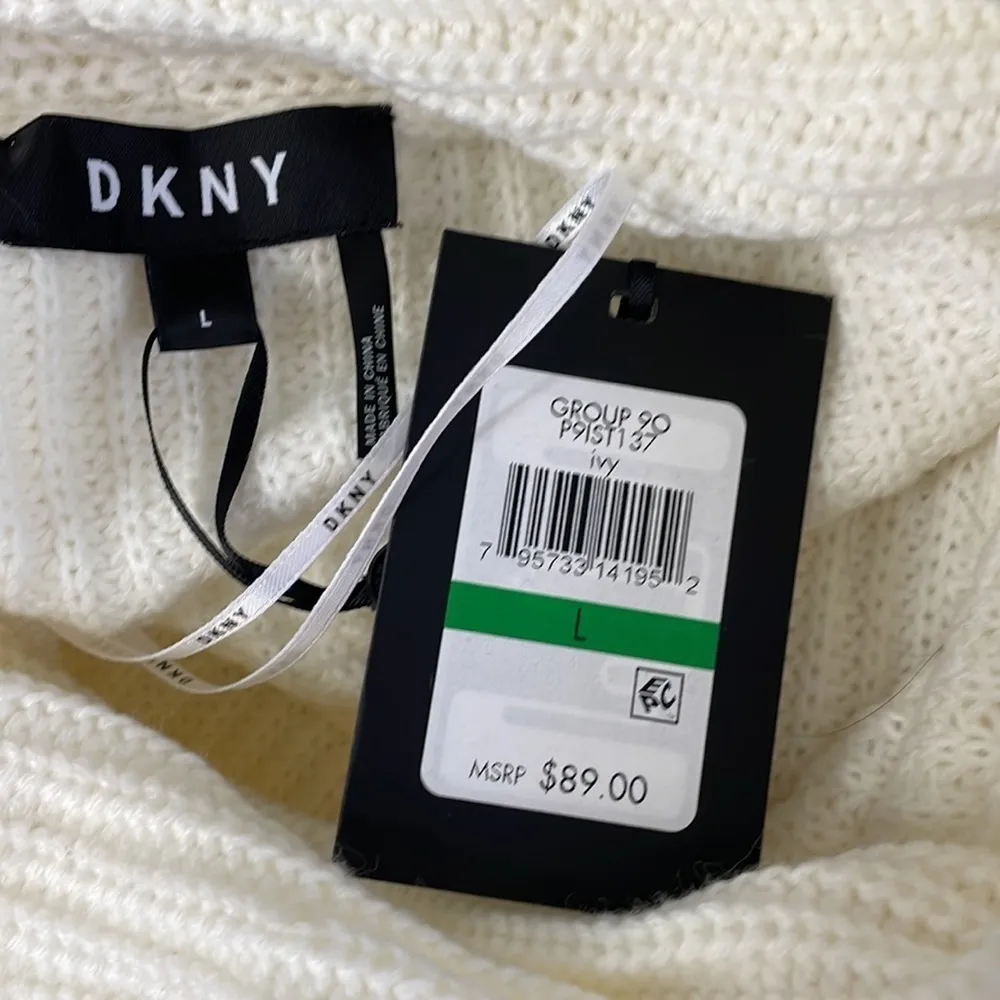 DKNY Ivory Cowlneck Sweater - Image 5