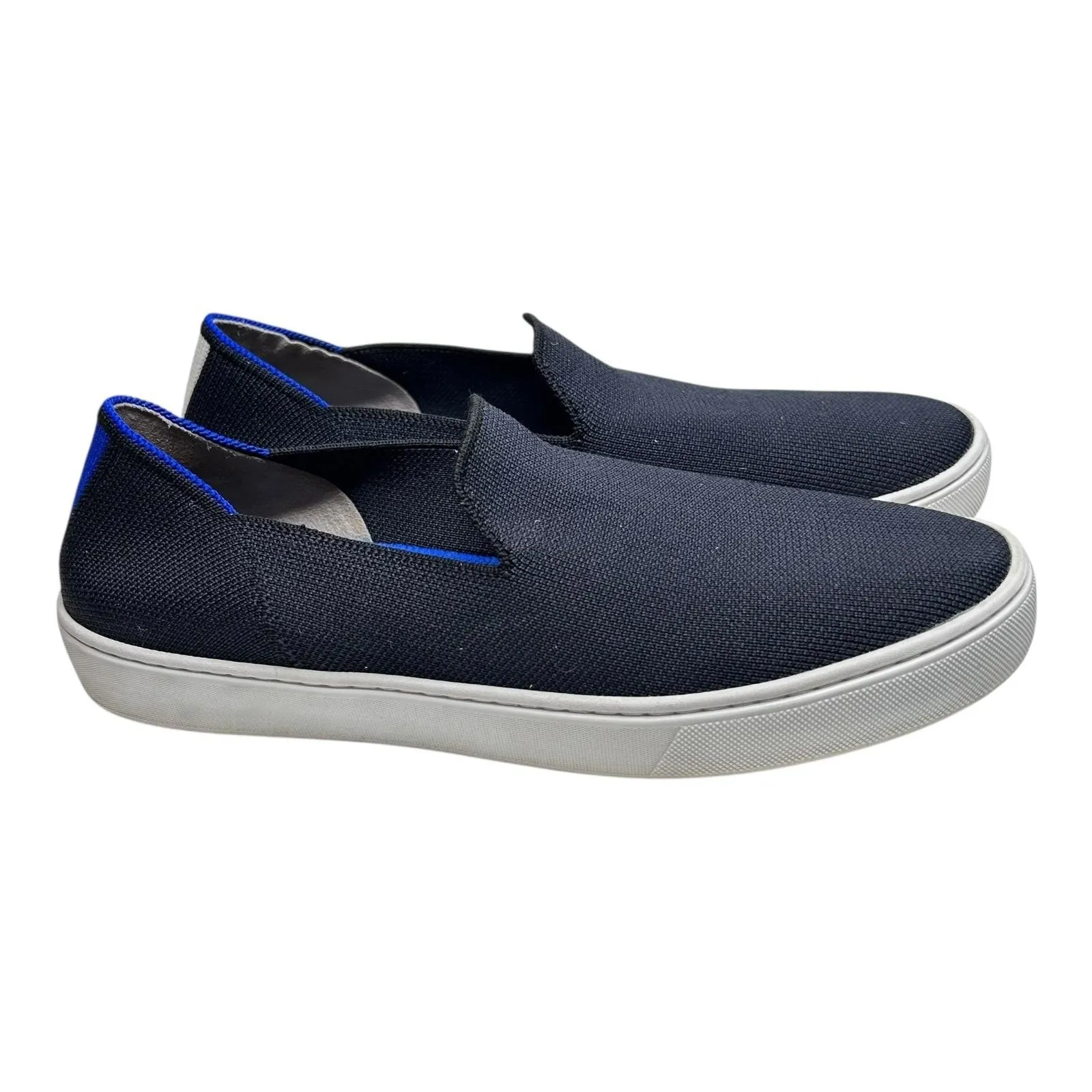 Rothy's Slip On Shoes Womens Size 8 Black Blue Knit Comfort Washable Sneaker - Image 11