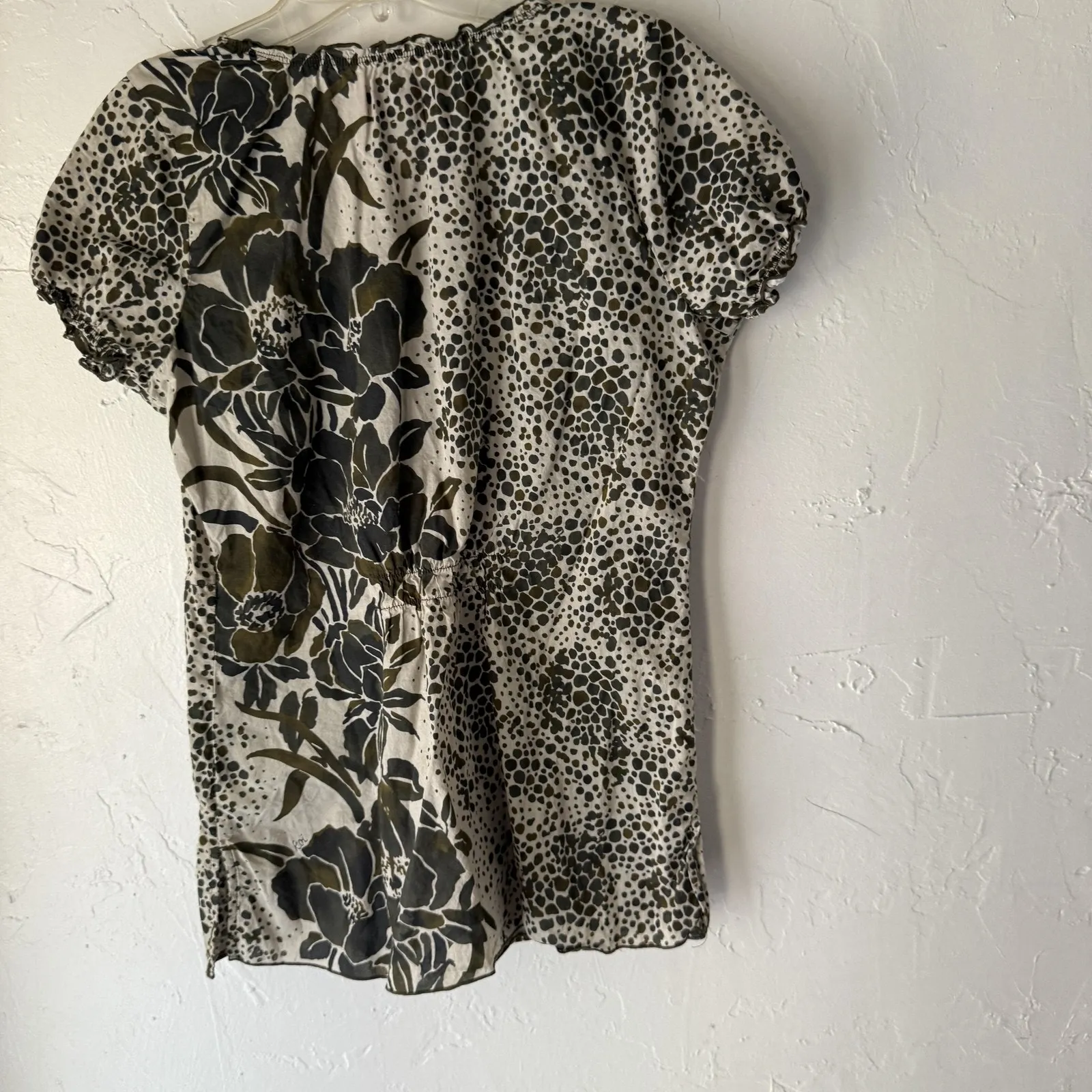 Koi by Kathy Peterson Y2k Scrub XS Floral Animal Print Short Sleeve Top‎ Nursing Green - Image 10