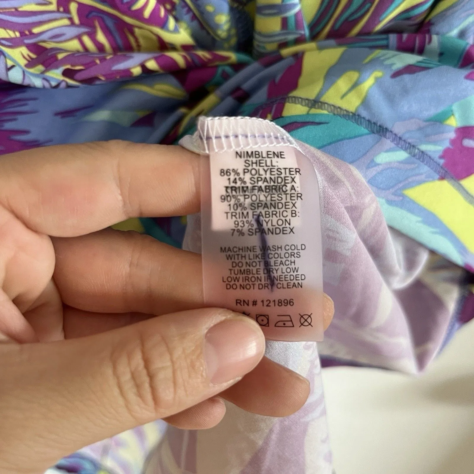 Title Nine Dress 8 Multicolor Trouble Nimblene Tropical Blue Purple Zip Pocket - Image 8