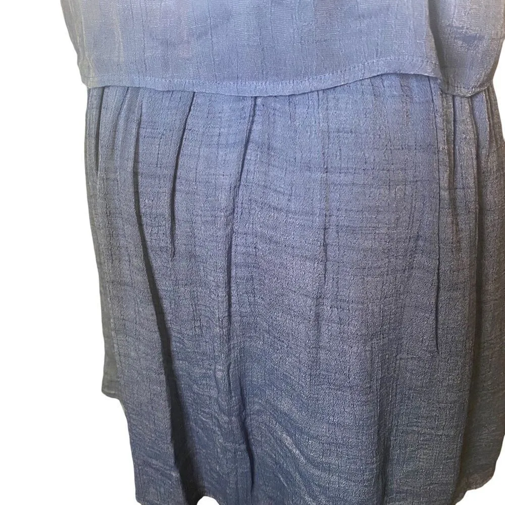 PRETTY BCX Blue Ombre Popover Spaghetti Strap Mini Dress - Image 7