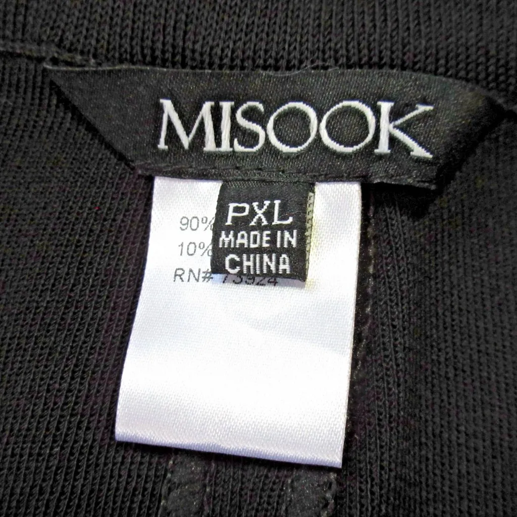 NWT Misook Petite Nancy Straight Leg Mylana Knit in Black Pull-on Pants PXL - Image 4