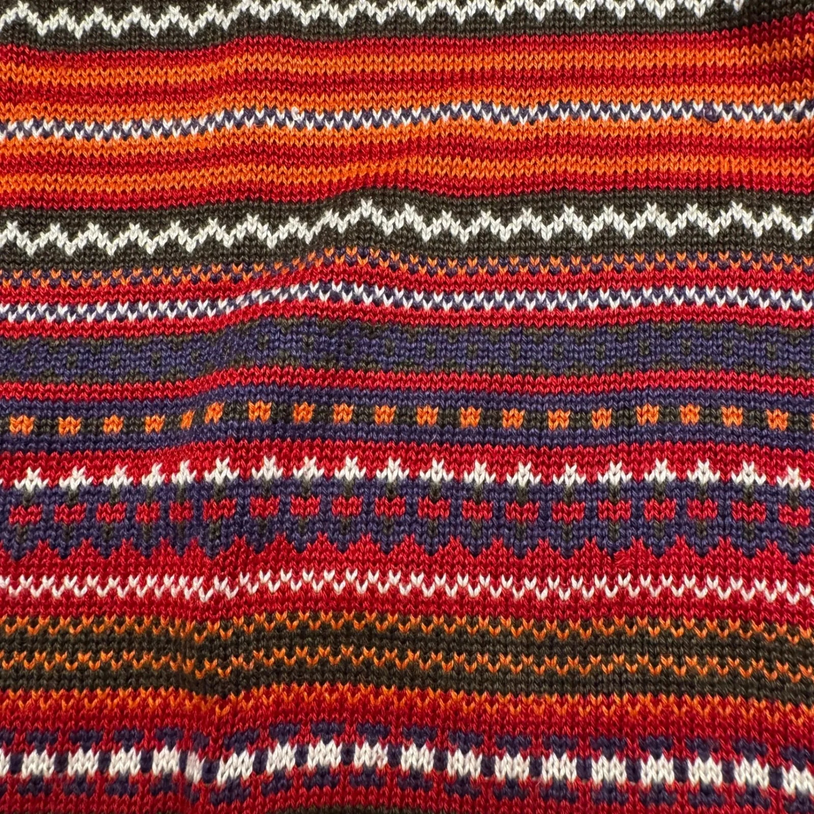 BEST UNITED GARMENTS Company Women's‎ Fair Isle Knit Sweater Multi Color Size M Red Size M - Image 2