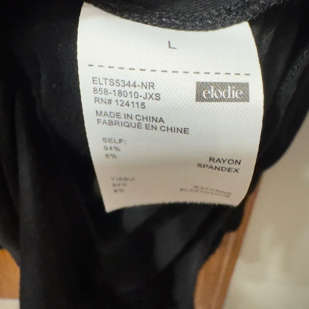 Elodie ruched long sleeve bodysuit black size large - Image 11