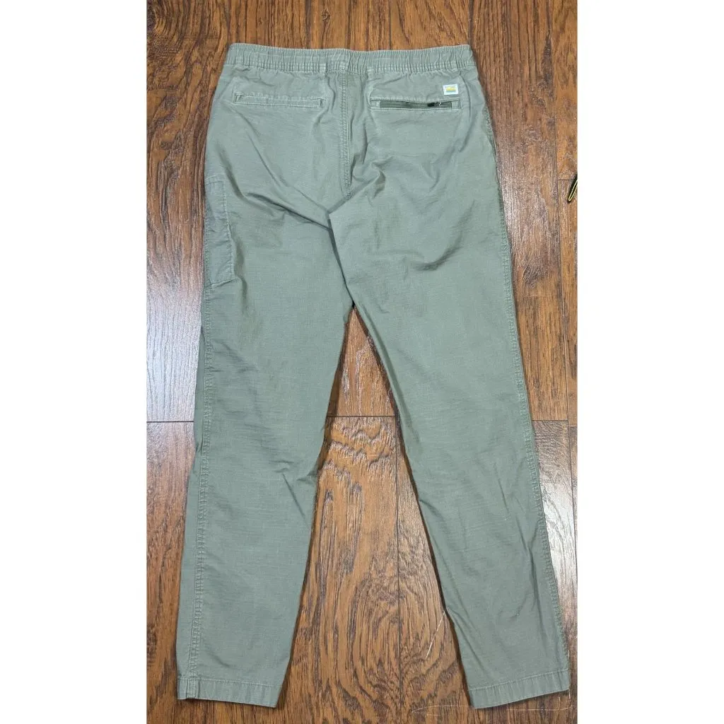 VUORI Womens Green Jogger Pants Drawstring Waist Casual Zip Pocket Tapered leg - Image 2