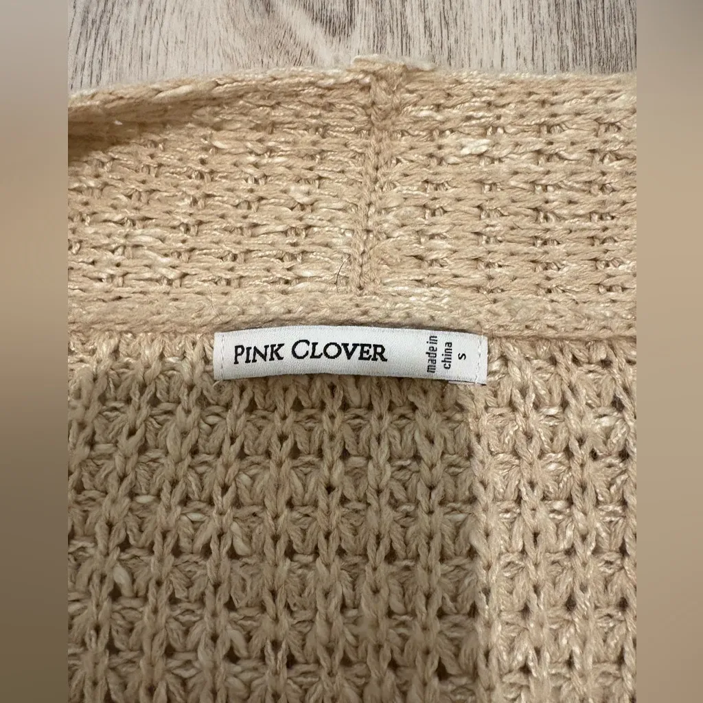 Pink Clover Long, knit cardigan - Image 3