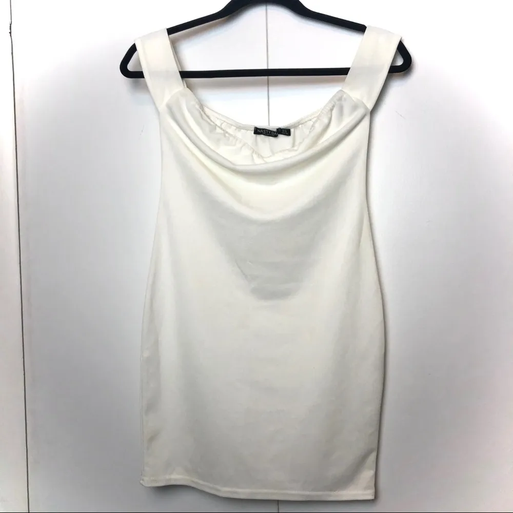 Nasty Gal You Gotta Shoulder On Mini Dress White - Image 2