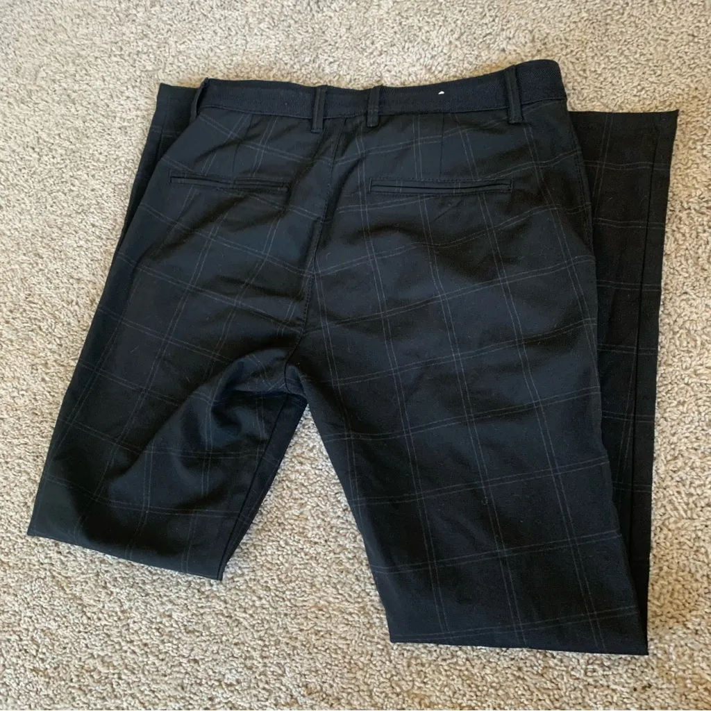 Zara Black Window Pane Check Patterned Dress Pants Size Small - Image 7