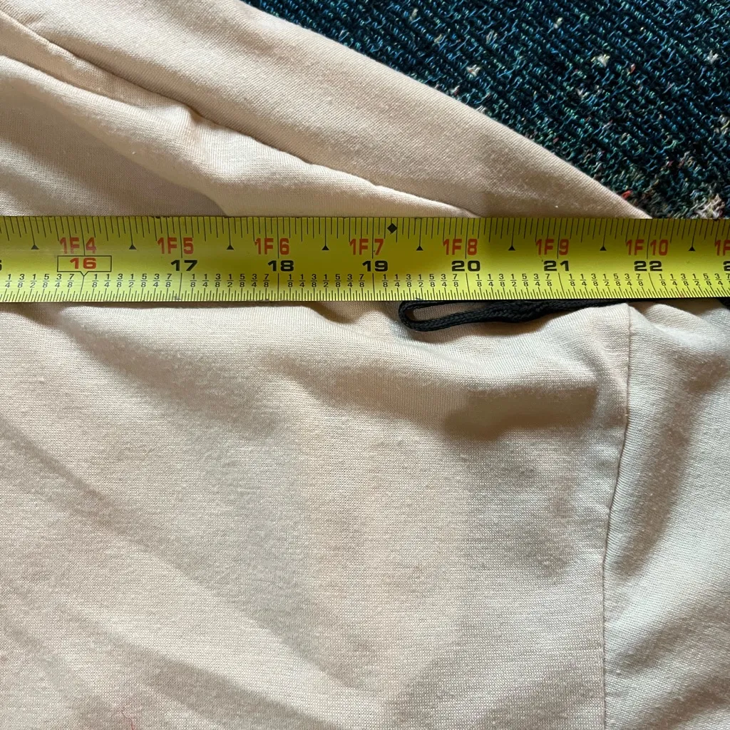 SHEIN Cream Pink Long Sleeve Tee Graphic Compass Design Sweater T Shirt SZ L - Image 8