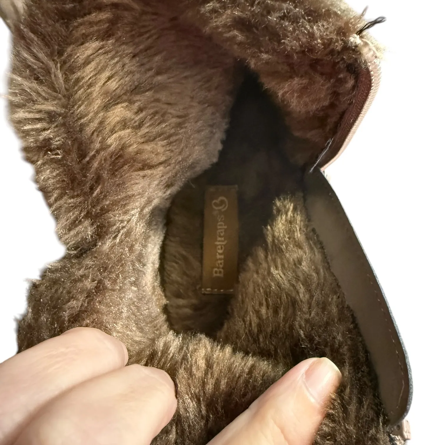 BareTraps Avita Light Brown Cold Weather Lined Booties Size 7.5 - Image 4