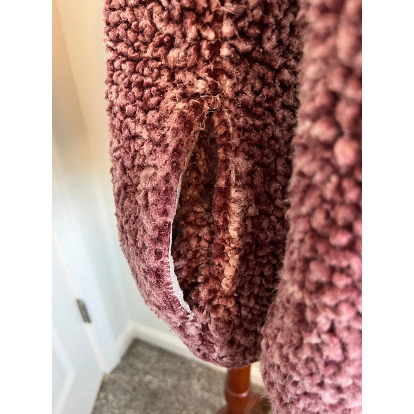 Weatherproof Vintage Faux Fur Pullover Quarter Zip Jacket Small - Image 10