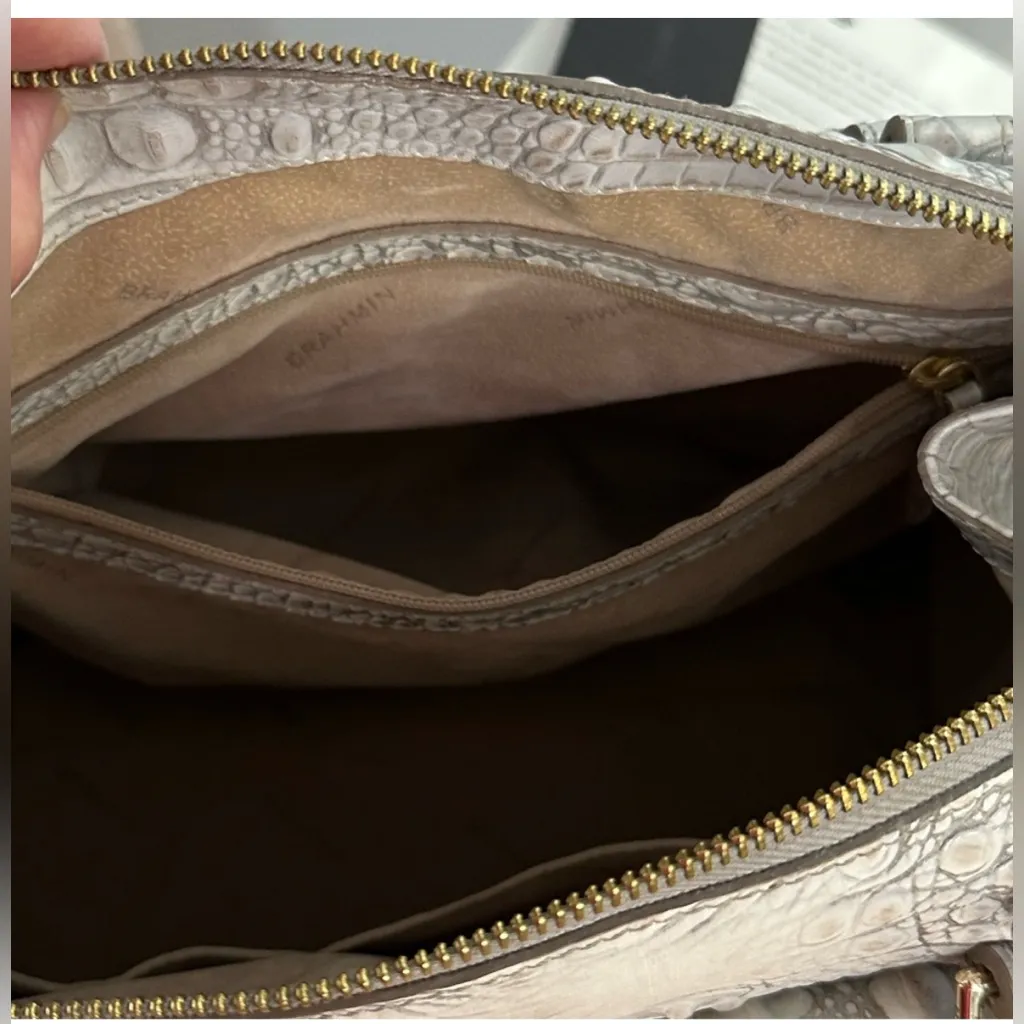 Elegant Crocodile-Embossed Handbag from Brahmin - Image 10