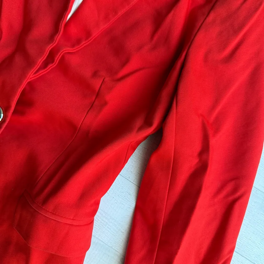 ZARA  Basic Collection Bright Red Women's Blazer Size S - Image 5