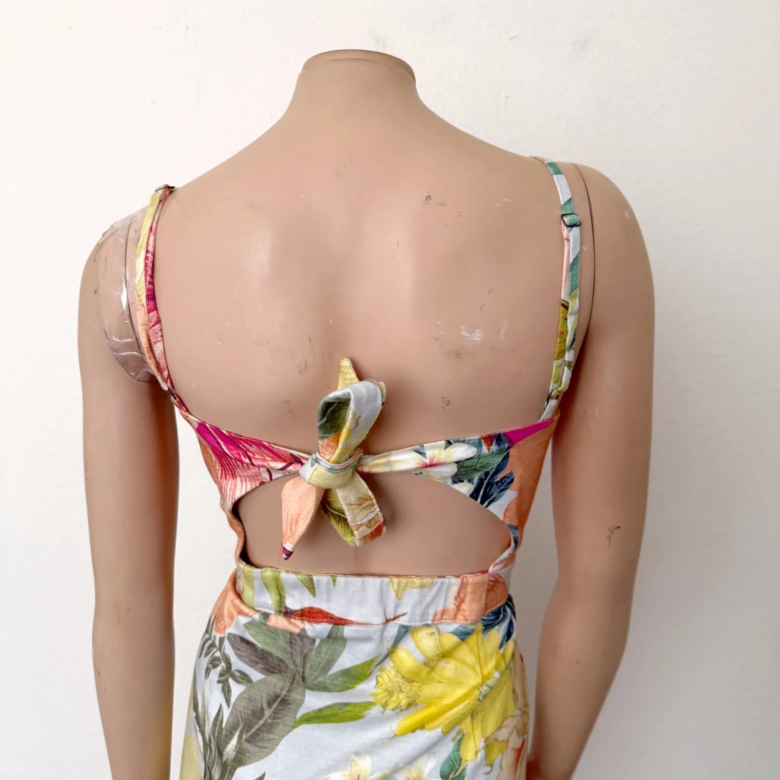 [Farm Rio] Anthropologie Size Large LP Petite Tropical Floral Button Mini Dress - Image 6