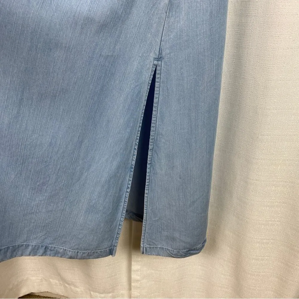 J.Jill Chambray Tencel Lyocell Seamed Maxi Dress Sz.XS - Image 14