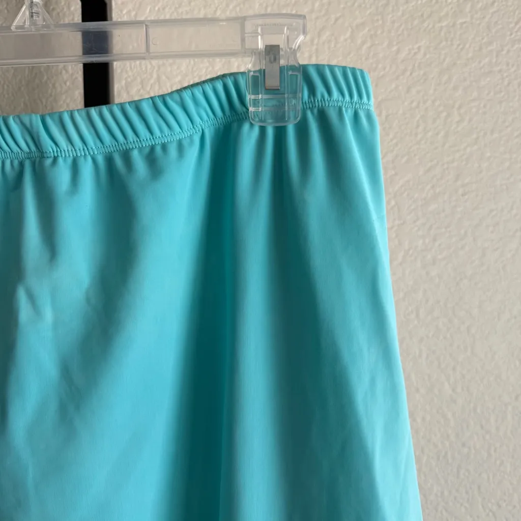 Workout Skirt Leggings Women Skirted Swim Workout Modest Stretchy Athletic XL 1X Blue - Image 3