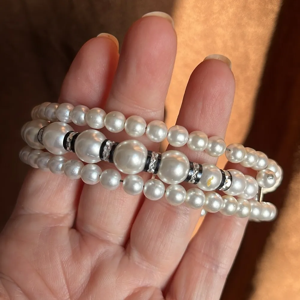 Gorgeous pearl and sparkle bead choker necklace - Image 7