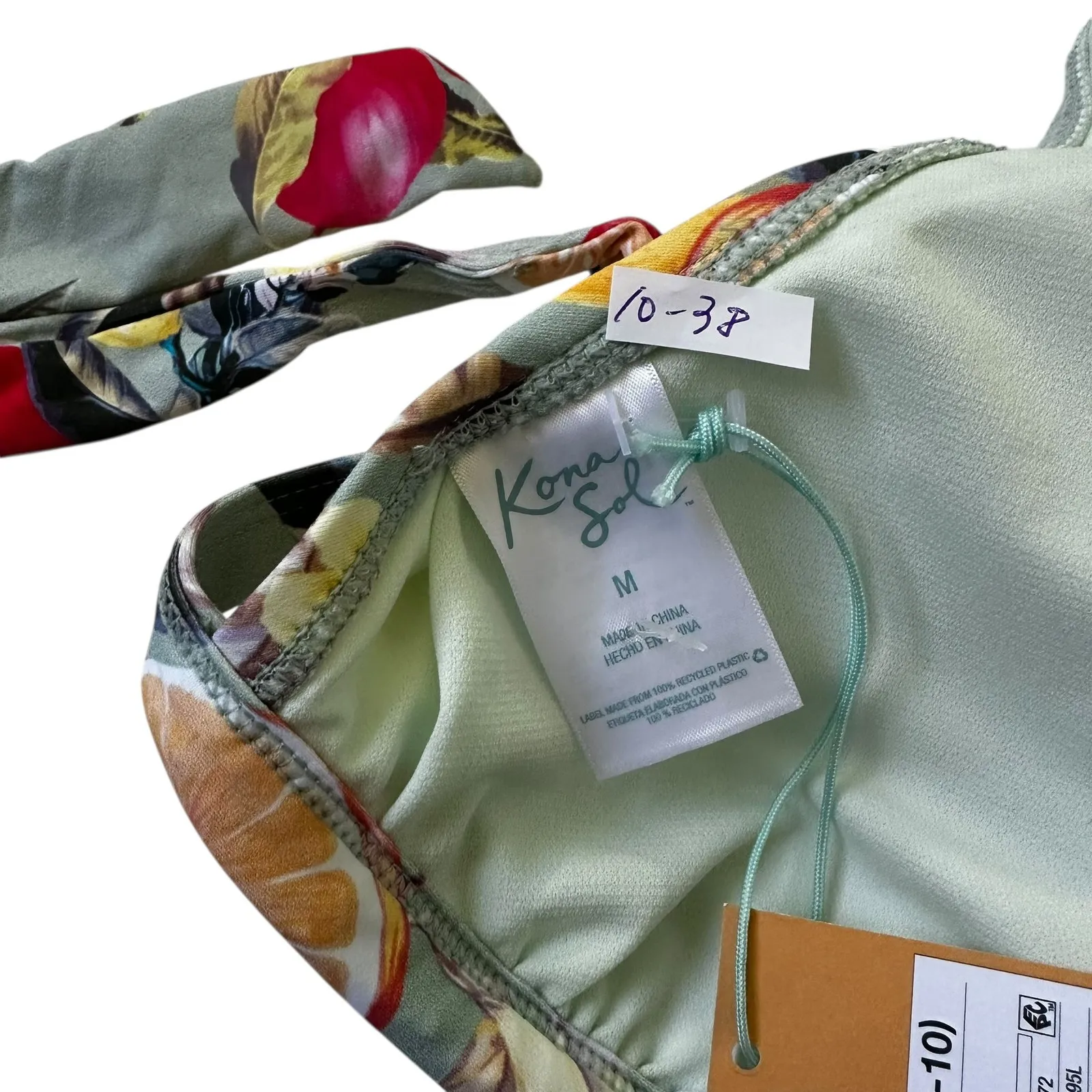 Kona Sol Multicolor Padded Bikini Top Women's Swimwear Size Medium NWT | 10-38 - Image 5