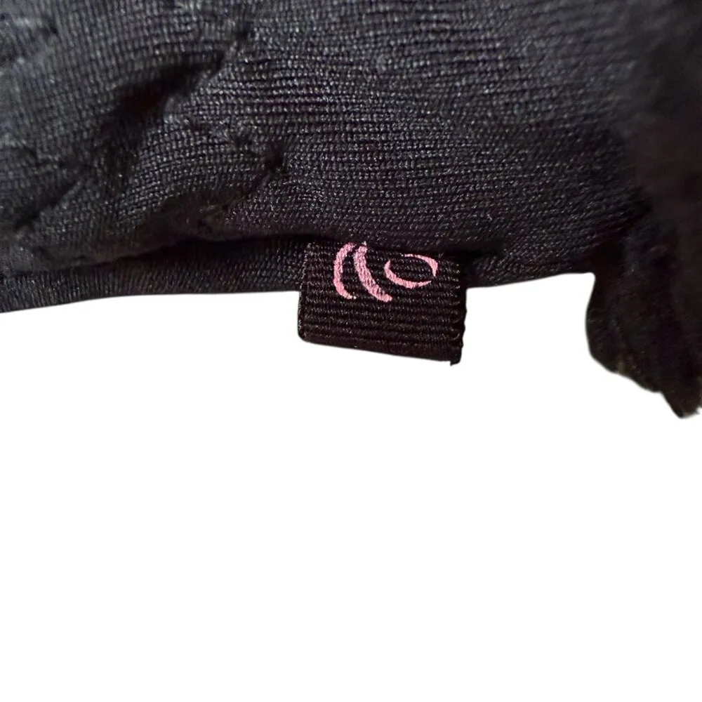 Black faux fur cuffed stretchy 9" gloves women's winter accessories - Image 4