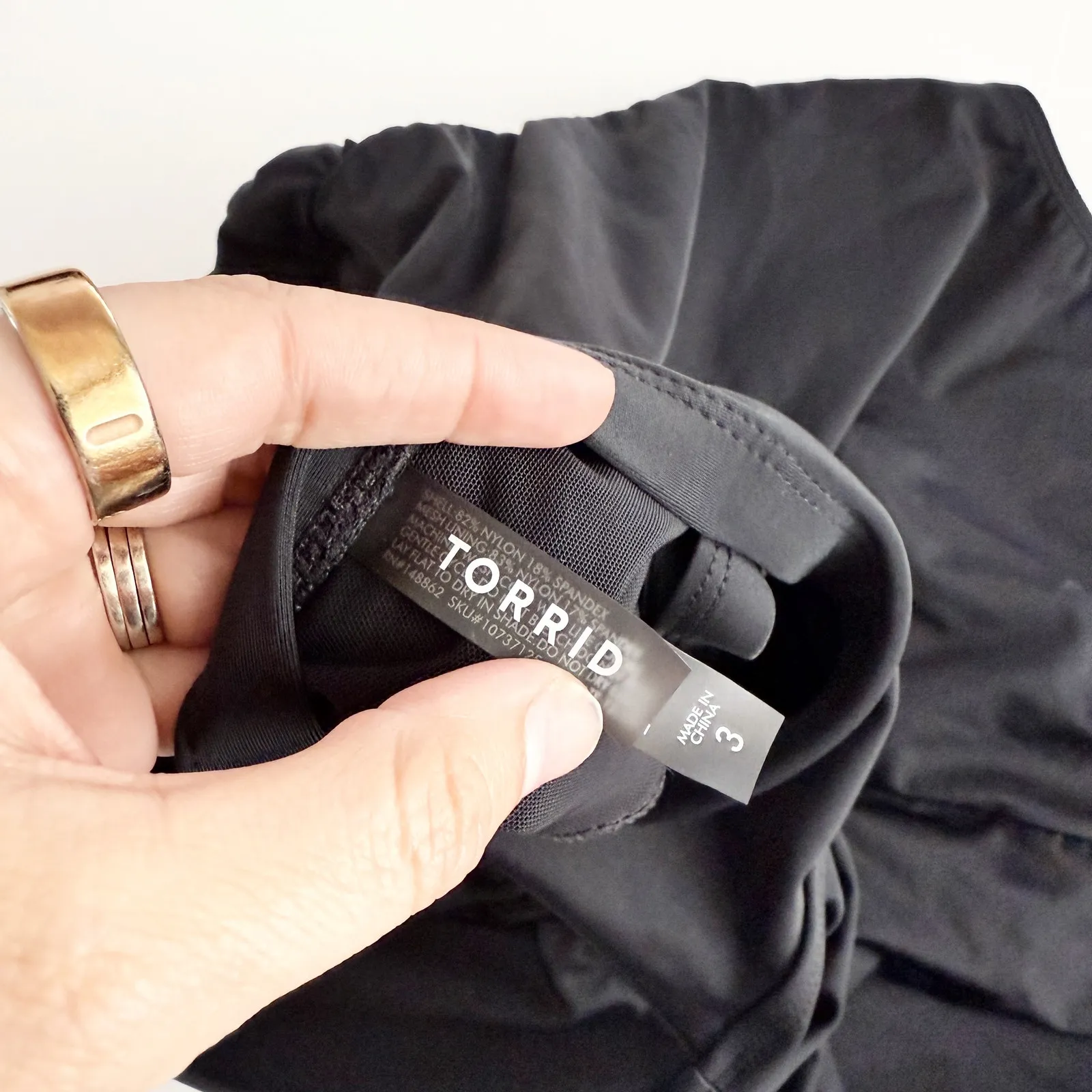 [Torrid] Black Lattice Front Ruched Slimming Wireless One Piece Swimsuit Size 3X - Image 11