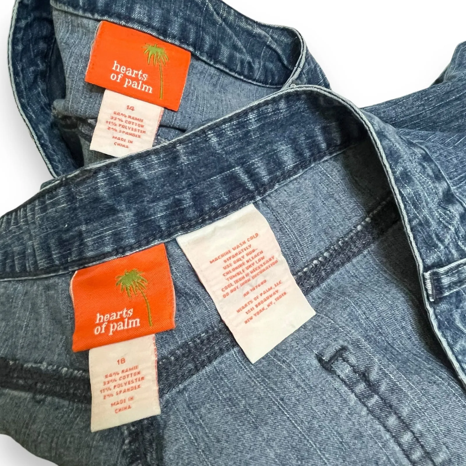 80s 90s Vintage Hearts of Palm rhinestone embellished denim jean suit Blue Size undefined - Image 11