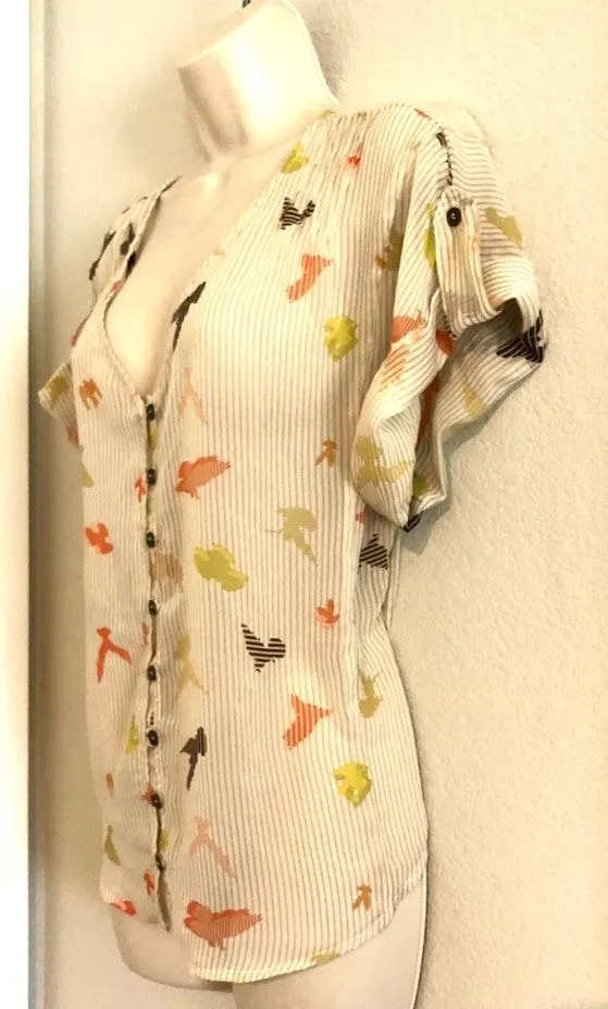 NWOT  sheer blouse. Sz M - Image 2