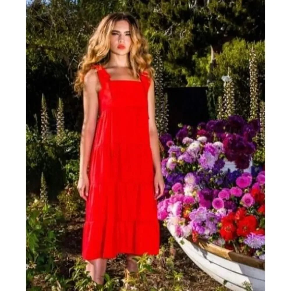 Alice + Olivia Cynthia Tiered Strap Midi Dress Sz. 0 - Image 2