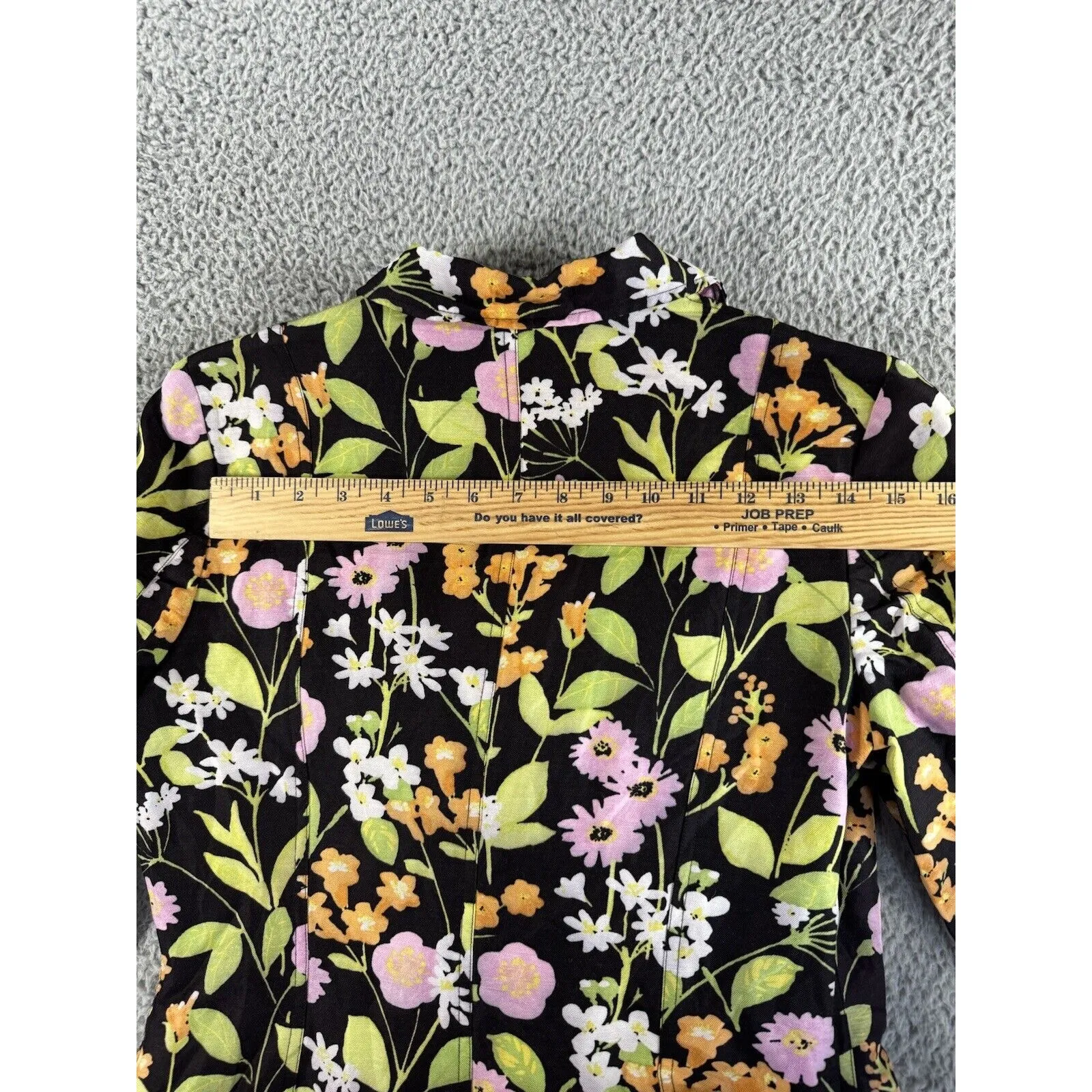 Sigrid Olsen Blazer‎ Women 4 Floral Linen 3/4 Sleeve Jacket Boho Business Casual - Image 13