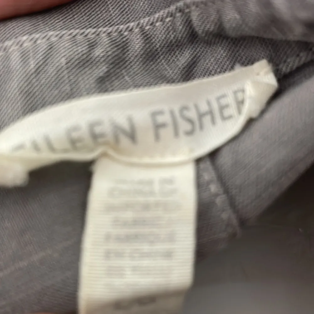 Eileen Fisher Classic Collar Dress Tencel Linen Shirtdress - Image 8