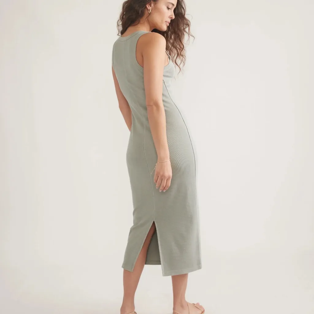 Marine Layer Lexi Rib Sun-In Dress Faded Olive Small - Image 2