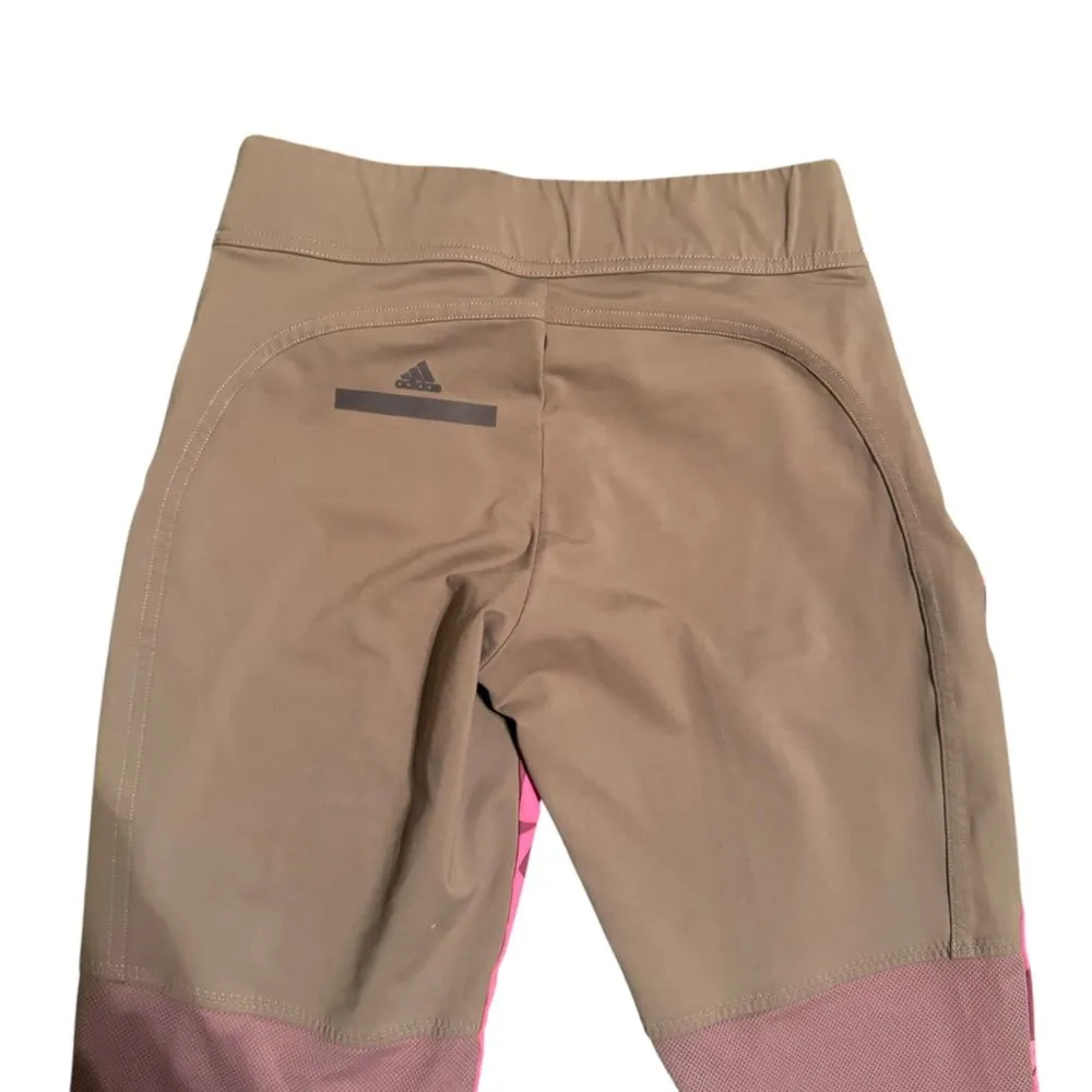 Adidas‎ X Stella McCartney Size XS Studio Run Leggings Brown Pink Hibiscus Print - Image 8