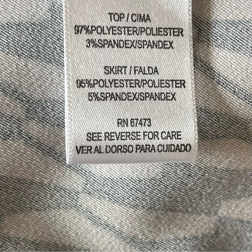 Danny & Nicole Geometric Print Belted Dress Plus Size 16 Cream Black Stretchy - Image 8