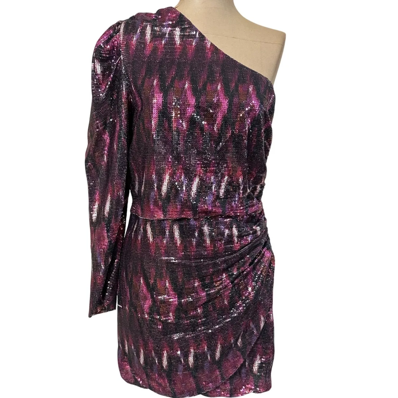 Misa Los Angeles Mini Dress Sequin Nova One-Shoulder - Image 4