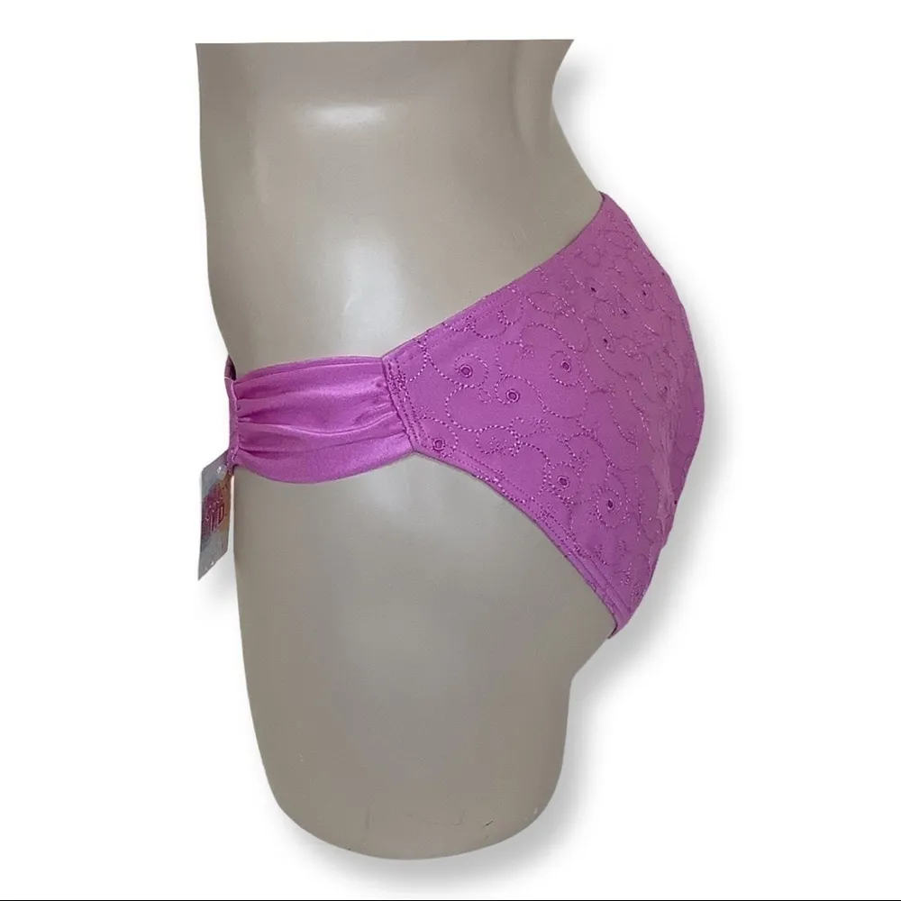 Hula Honey  Size Large Lilac Thick Side Bands Bikini Bottom. New With Tags - Image 2